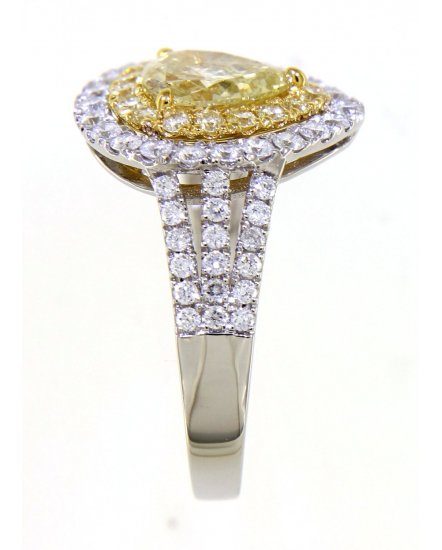 MULTI TONE PEAR DIAMOND ENGAGEMENT RING (TR4188)