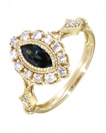 MARQUISE SAPPHIRE DIAMOND RING (TR4198)