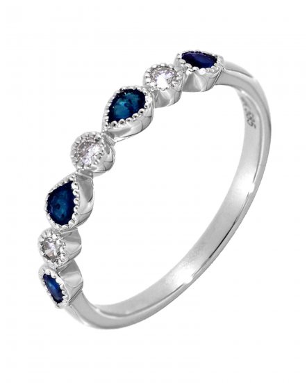 PEAR COLORED STONE DIAMOND BAND (TR4256)