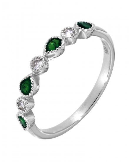 PEAR COLORED STONE DIAMOND BAND (TR4256)
