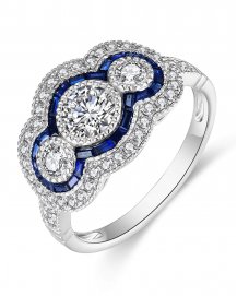 SAPPHIRE DIAMOND RING (TR4435)