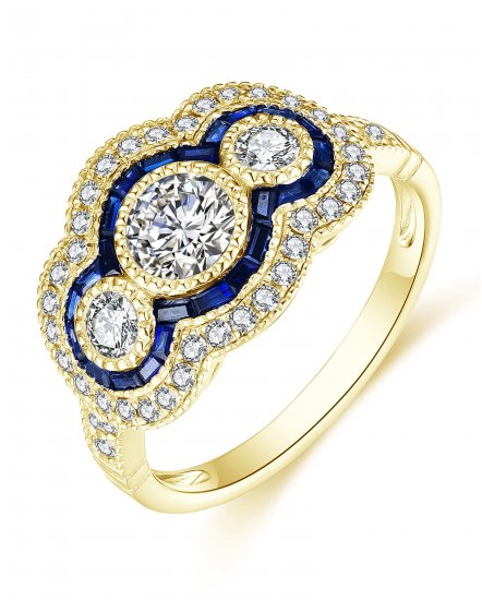 SAPPHIRE DIAMOND RING (TR4435)