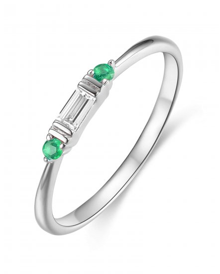 COLORED STONE DIAMOND RING (TR4439)