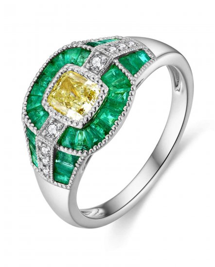 EMERALD DIAMOND RING (TR4459)
