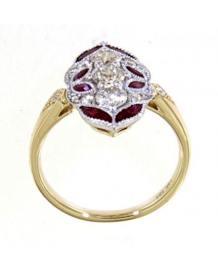 MARQUISE RUBY DIAMOND RING (TR4460)