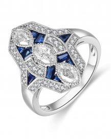 SAPPHIRE DIAMOND RING (TR4483)