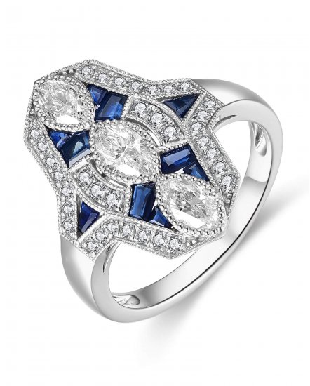 SAPPHIRE DIAMOND RING (TR4483)