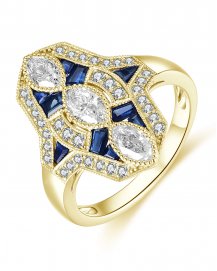 SAPPHIRE DIAMOND RING (TR4483)
