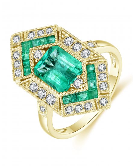 EMERALD CUT DIAMOND RING (TR4488)