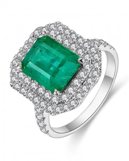 EMERALD CUT DIAMOND RING (TR4495)