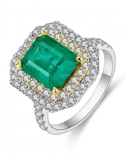 EMERALD CUT DIAMOND RING (TR4495)