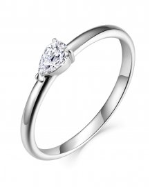 PEAR SOLITAIRE DIAMOND RING (TR4535)