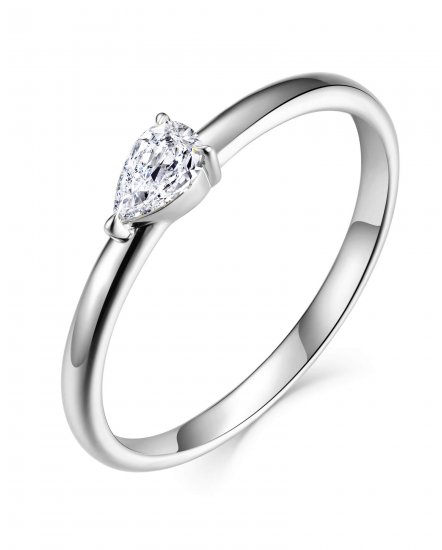 PEAR SOLITAIRE DIAMOND RING (TR4535)