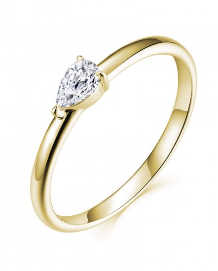 PEAR SOLITAIRE DIAMOND RING (TR4535)