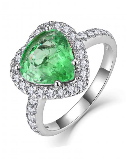 TRIANGLE EMERALD DIAMOND RING (TR4560)