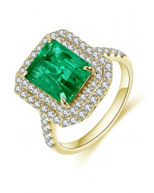 EMERALD CUT DIAMOND RING (TR4593)