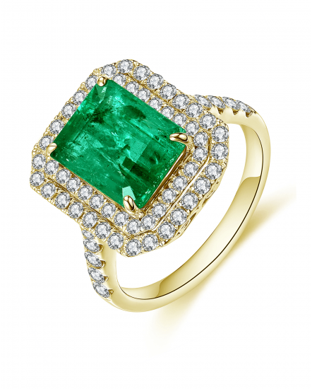 EMERALD CUT DIAMOND RING (TR4593)
