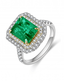 EMERALD CUT DIAMOND RING (TR4593)