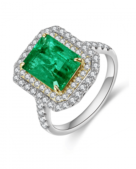 EMERALD CUT DIAMOND RING (TR4593)