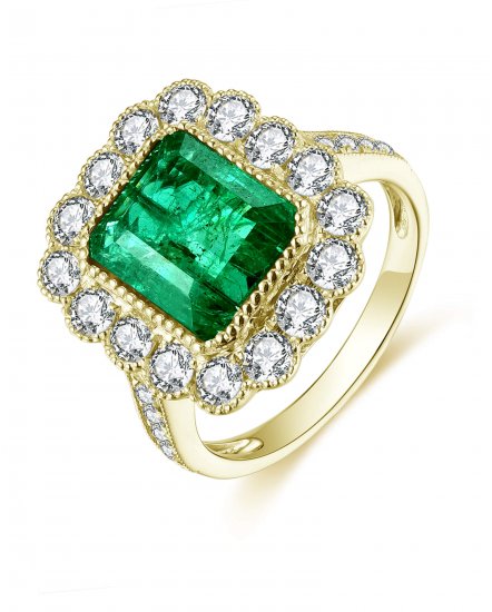 EMERALD CUT DIAMOND RING (TR4595)