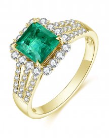 EMERALD CUT DIAMOND RING (TR4598)