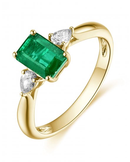 EMERALD CUT DIAMOND RING (TR4599)