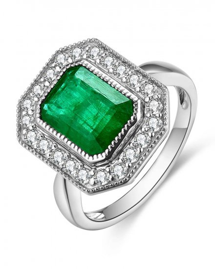 EMERALD CUT DIAMOND RING (TR4601)