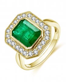 EMERALD CUT DIAMOND RING (TR4601)