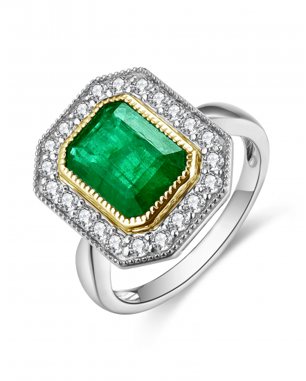 EMERALD CUT DIAMOND RING (TR4601)
