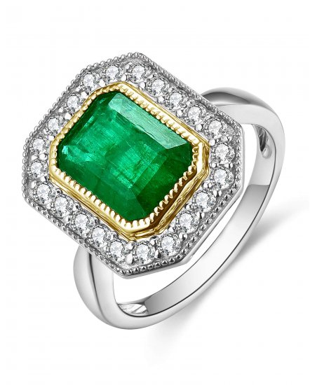 EMERALD CUT DIAMOND RING (TR4601)