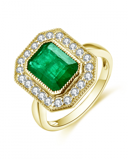 EMERALD CUT DIAMOND RING (TR4601)