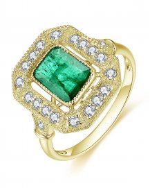 EMERALD CUT DIAMOND RING (TR4602)