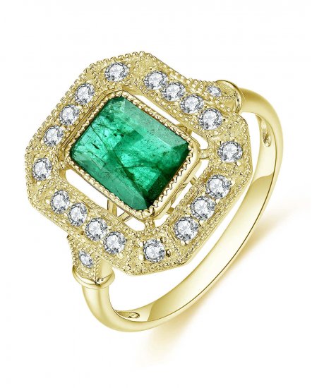 EMERALD CUT DIAMOND RING (TR4602)