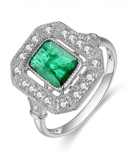 EMERALD CUT DIAMOND RING (TR4602)