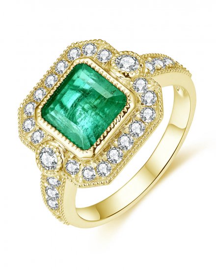 EMERALD CUT DIAMOND RING (TR4604)