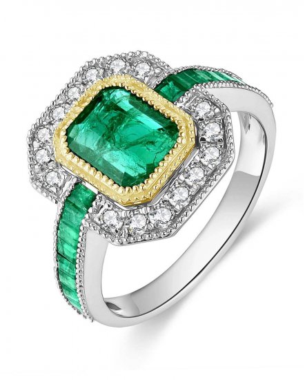 EMERALD CUT DIAMOND RING (TR4611)