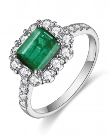 EMERALD CUT DIAMOND RING (TR4616)