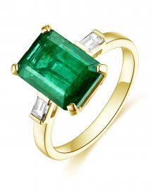 EMERALD CUT DIAMOND RING (TR4617)