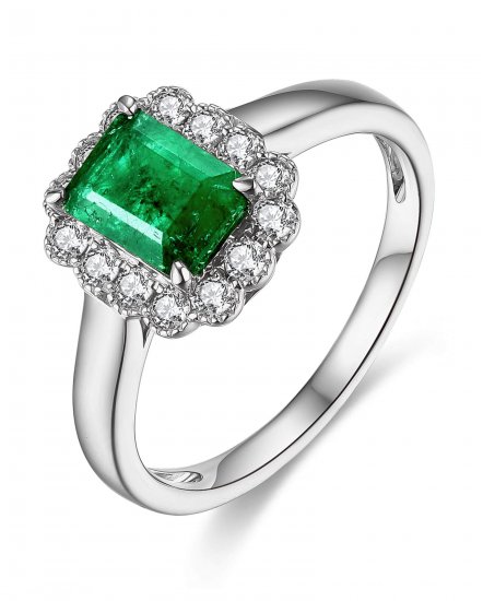 EMERALD CUT DIAMOND RING (TR4629)