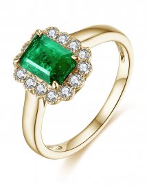 EMERALD CUT DIAMOND RING (TR4629)