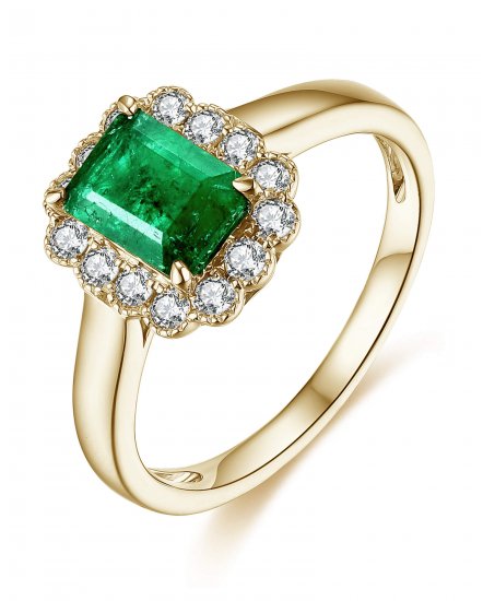EMERALD CUT DIAMOND RING (TR4629)