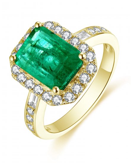 EMERALD CUT DIAMOND RING (TR4639)
