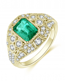 EMERALD CUT DIAMOND RING (TR4644)