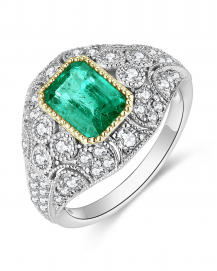 EMERALD CUT DIAMOND RING (TR4644)