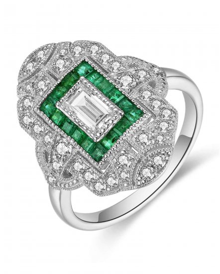 EMERALD DIAMOND RING (TR4646)