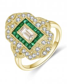 EMERALD DIAMOND RING (TR4646)
