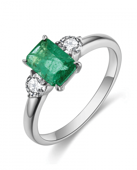 EMERALD CUT DIAMOND RING (TR4653)