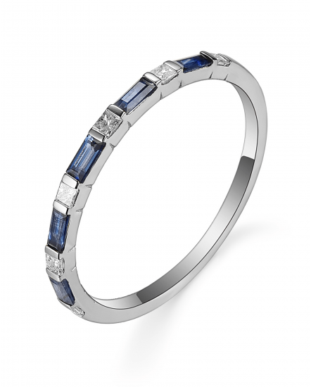 BAGUETTE SAPPHIRE DIAMOND BAND (TR4839)
