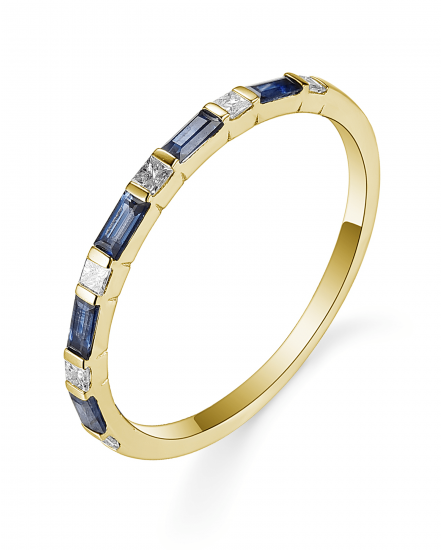 BAGUETTE SAPPHIRE DIAMOND BAND (TR4839)