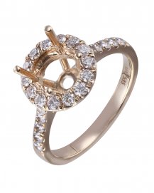SEMI MOUNT DIAMOND ENGAGEMENT RING (TR490)